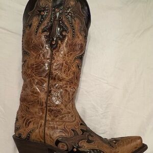Lucchese Brown and Black Cowboy Boots